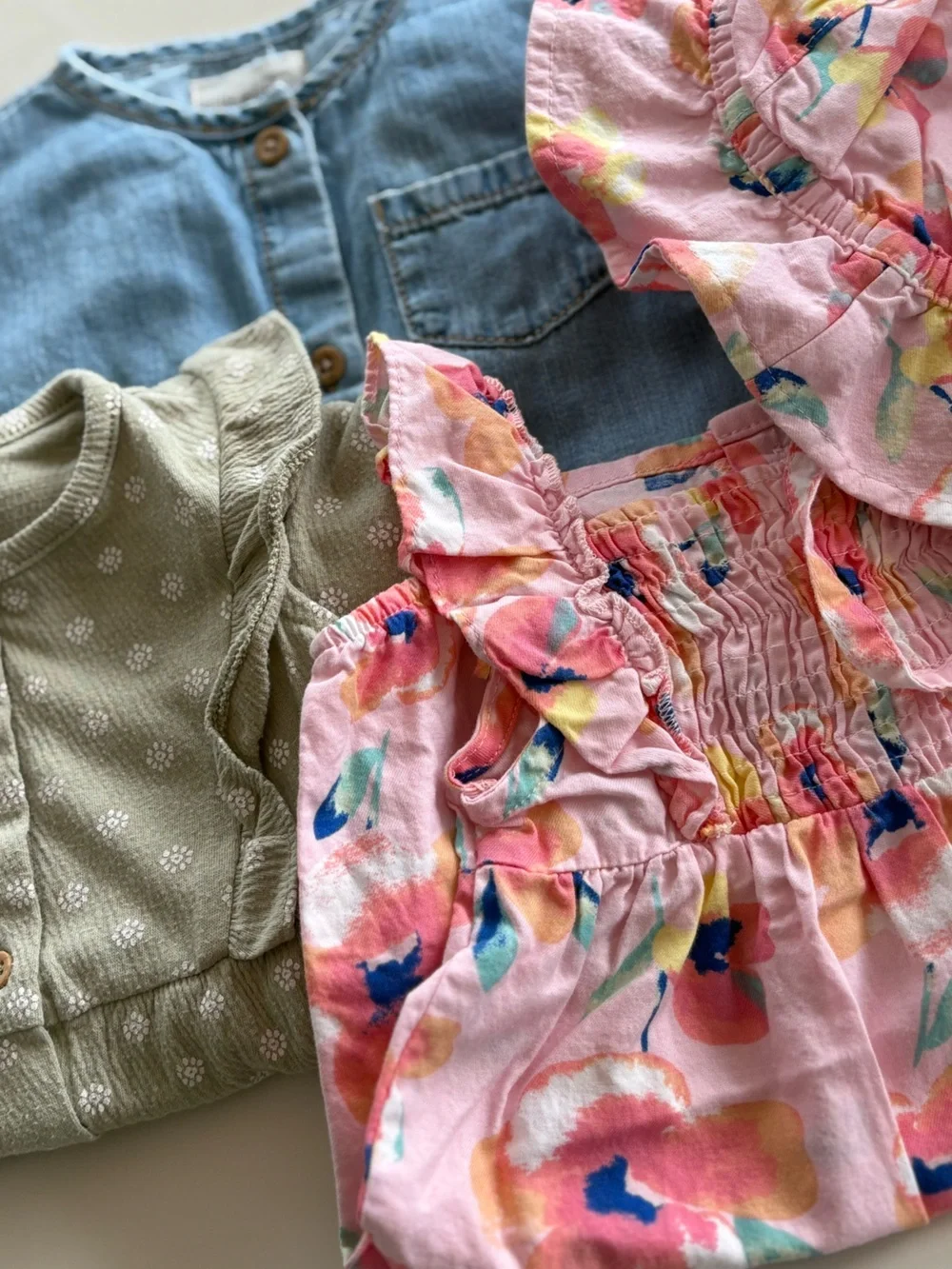 Carter’s Summer Bundle for Girls-2 Playsuits /1 Romper with matching Sunhat